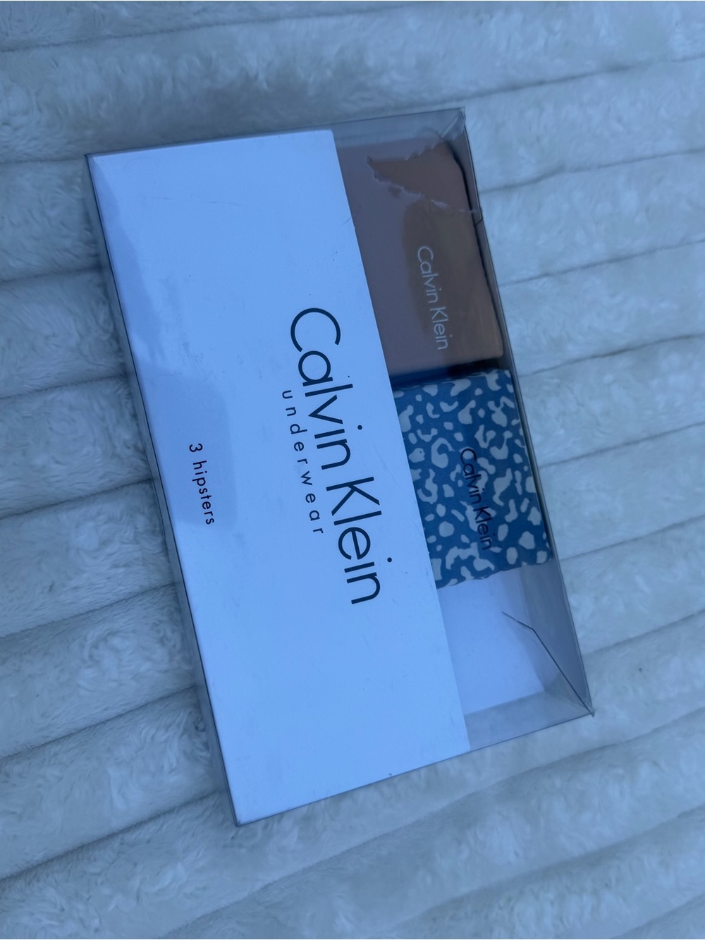 Calvin Klein Women's Hipster Underwear 2-Pack - Tan, Blue/White